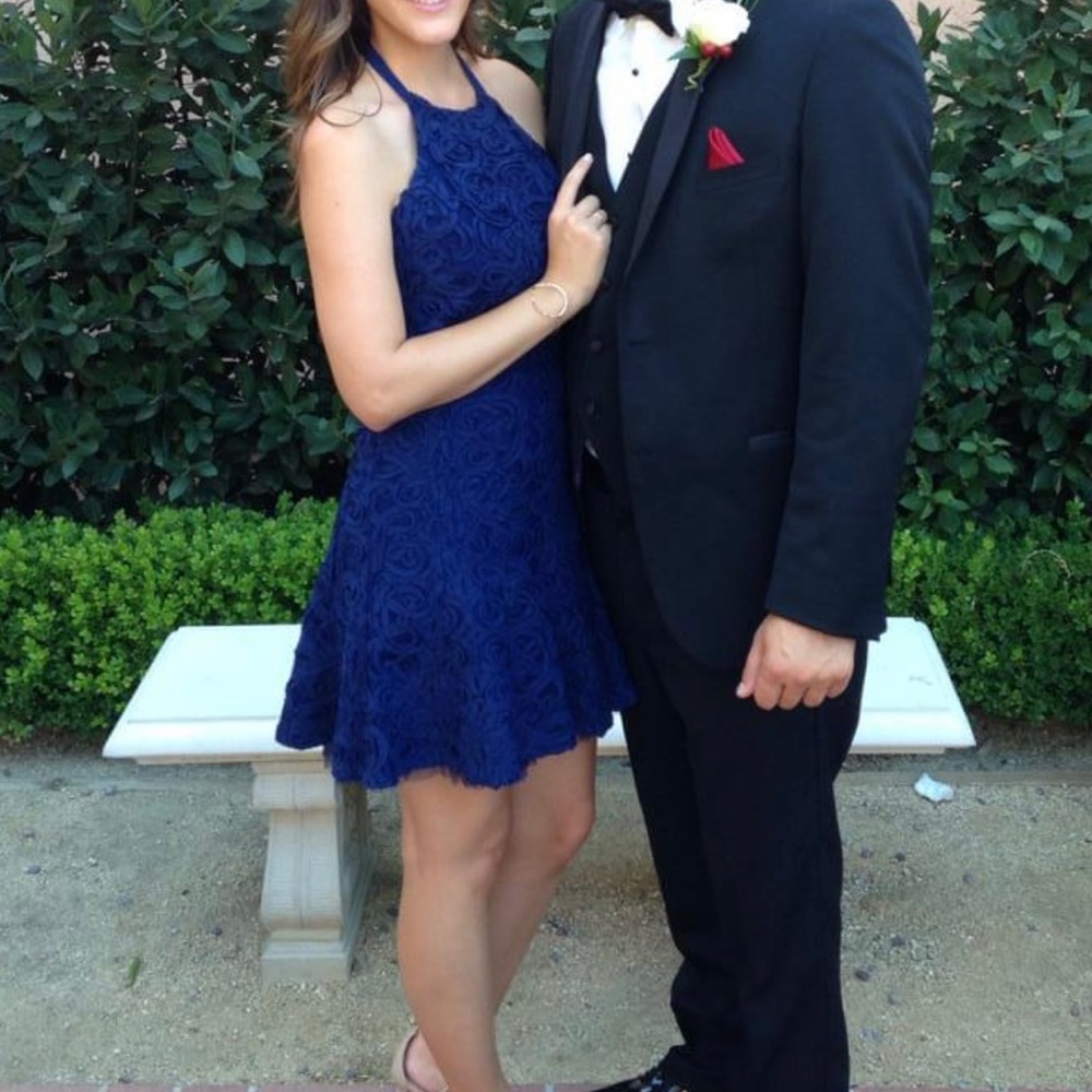 Navy BCBG MaxAzria cocktail dress